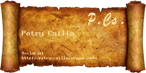 Petry Csilla névjegykártya