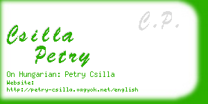 csilla petry business card